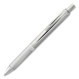 Energel Alloy Rt Retractable Gel Pen, Medium 0.7mm, Black Ink, Chrome Barrel