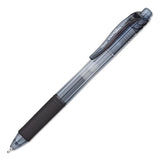 Energel-x Retractable Gel Pen, 0.5 Mm Needle Tip, Black Ink-barrel, 24-pack