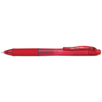 Energel-x Retractable Gel Pen, 0.5 Mm Needle Tip, Red Ink-barrel, Dozen