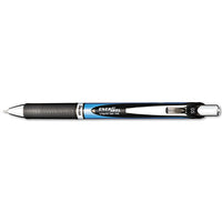 Energel Rtx Retractable Gel Pen, Fine 0.5 Mm, Black Ink, Silver-black Barrel