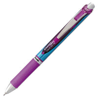 Energel Rtx Retractable Gel Pen, Medium 0.7 Mm, Violet Ink, Violet-gray Barrel