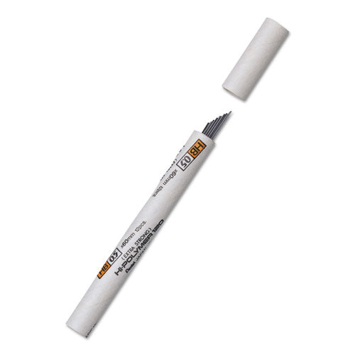 Premium Hi-polymer Lead Refills, 0.5 Mm, Hb, Black, 12-tube