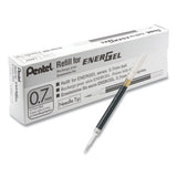 Refill For Pentel Energel Retractable Liquid Gel Pens, Conical Tip, Bold Point, Black Ink