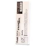 Refill For Pentel Energel Retractable Liquid Gel Pens, Conical Tip, Medium Point, Black Ink