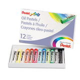 Oil Pastel Set With Carrying Case,12-color Set, Assorted, 12-set