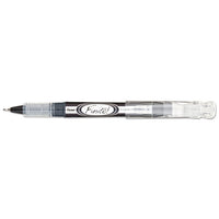 Finito! Stick Porous Point Pen, Extra-fine 0.4mm, Black Ink, Black-silver Barrel