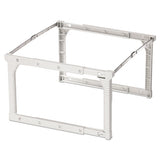 Plastic Snap-together Hanging Folder Frame, Legal-letter Size, 18" To 27" Long, White-silver Accents