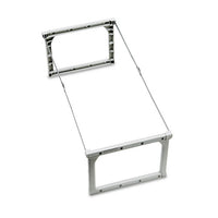 Plastic Snap-together Hanging Folder Frame, Legal-letter Size, 18" To 27" Long, White-silver Accents, 4-box
