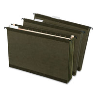 Surehook Hanging Pocket File, Legal Size, 1-5-cut Tab, Standard Green, 4-pack