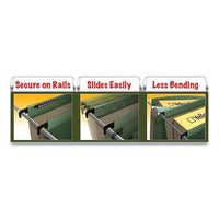Surehook Hanging Pocket File, Legal Size, 1-5-cut Tab, Standard Green, 4-pack