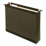 Surehook Hanging Pocket File, Legal Size, 1-5-cut Tab, Standard Green, 4-pack