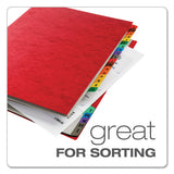 Expanding Desk File, 23 Dividers, Alpha, Letter-size, Red Cover