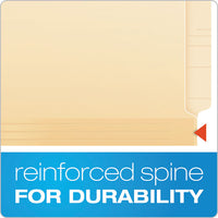 Manila Laminated Spine Shelf File Folders, Straight Tab, Letter Size, 100-box