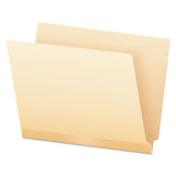 Manila Laminated Spine Shelf File Folders, Straight Tab, Letter Size, 50-box