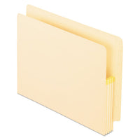 Manila Drop Front Shelf File Pockets, 3.5" Expansion, Letter Size, Manila, 25-box