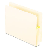 Convertible End Tab File Pockets, 3.5" Expansion, Letter Size, Manila, 25-box