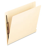 Manila Laminated End Tab Folders With One Fastener, Straight Tab, Letter Size, 11 Pt. Manila, 50-box