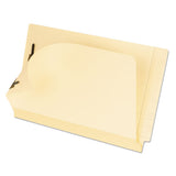 Manila Laminated End Tab Folders With Two Fasteners, Straight Tab, Legal Size, 11 Pt. Manila, 50-box