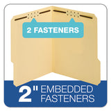 Top Tab 2-fastener Folder, 1-3-cut Tabs, Letter Size, Manila, 50-box
