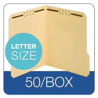 Top Tab 2-fastener Folder, 1-3-cut Tabs, Letter Size, Manila, 50-box