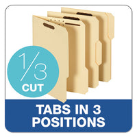 Top Tab 2-fastener Folder, 1-3-cut Tabs, Letter Size, Manila, 50-box