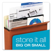 Standard Expanding File Pockets, 1.75" Expansion, Letter Size, Red Fiber, 25-box