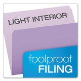 Colored File Folders, Straight Tab, Letter Size, Lavender-light Lavender, 100-box
