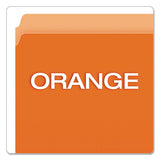 Colored File Folders, Straight Tab, Letter Size, Orange-light Orange, 100-box