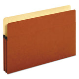 Standard Expanding File Pockets, 5.25" Expansion, Letter Size, Red Fiber, 10-box