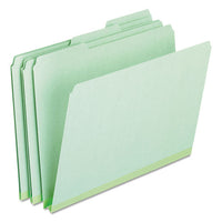 Pressboard Expanding File Folders, 1-3-cut Tabs, Letter Size, Green, 25-box