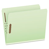 Heavy-duty Pressboard Folders W- Embossed Fasteners, Letter Size, Green, 25-box