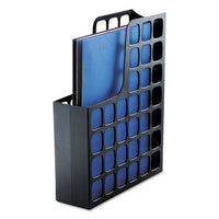 Plastic Magazine File, Two Snap-in Dividers, 9 X 10 5-8 X 12, Black