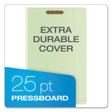 End Tab Classification Folders, 2 Dividers, Legal Size, Pale Green, 10-box