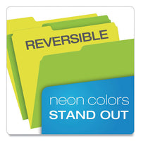 Glow Twisted 3-tab File Folder, 1-3-cut Tabs, Letter Size, Assorted, 12-pack