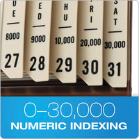 General Purpose Indexed Sorter, 31 Dividers, Alpha-numeric-months-dates-days, Letter-size, Brown Frame