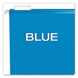 Extra Capacity Reinforced Hanging File Folders With Box Bottom, Legal Size, 1-5-cut Tab, Blue, 25-box