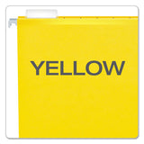 Extra Capacity Reinforced Hanging File Folders With Box Bottom, Legal Size, 1-5-cut Tab, Yellow, 25-box