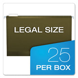 Extra Capacity Reinforced Hanging File Folders With Box Bottom, Legal Size, 1-5-cut Tab, Standard Green, 25-box