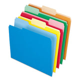 Interior File Folders, 1-3-cut Tabs, Letter Size, Aqua, 100-box