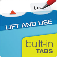 Ready-tab Extra Capacity Reinforced Colored Hanging Folders, Letter Size, 1-5-cut Tab, Assorted, 20-box