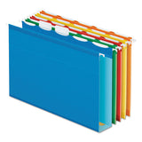 Ready-tab Extra Capacity Reinforced Colored Hanging Folders, Letter Size, 1-5-cut Tab, Standard Green, 20-box