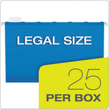 Ready-tab Extra Capacity Reinforced Colored Hanging Folders, Legal Size, 1-6-cut Tab, Assorted, 20-box