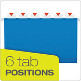 Ready-tab Extra Capacity Reinforced Colored Hanging Folders, Legal Size, 1-6-cut Tab, Assorted, 20-box