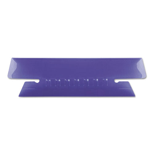 Transparent Colored Tabs For Hanging File Folders, 1-3-cut Tabs, Violet, 3.5" Wide, 25-pack