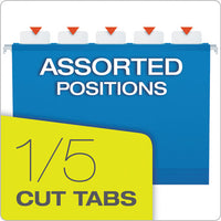 Surehook Reinforced Extra-capacity Hanging Box File, Legal Size, 1-5-cut Tab, Blue, 25-box