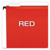 Surehook Hanging Folders, Letter Size, 1-5-cut Tab, Red, 20-box