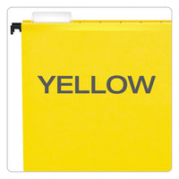 Surehook Hanging Folders, Legal Size, 1-5-cut Tab, Yellow, 20-box