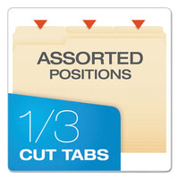 Smart Shield Top Tab File Folders, 1-3-cut Tabs, Letter Size, Manila, 100-box