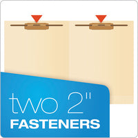 Smartshield End Tab 2-fastener Folders, Straight Tab, Letter Size, Manila, 50-box