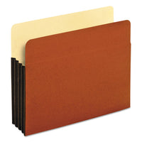 File Pocket W- Tyvek, 3.5" Expansion, Letter Size, Redrope, 10-box